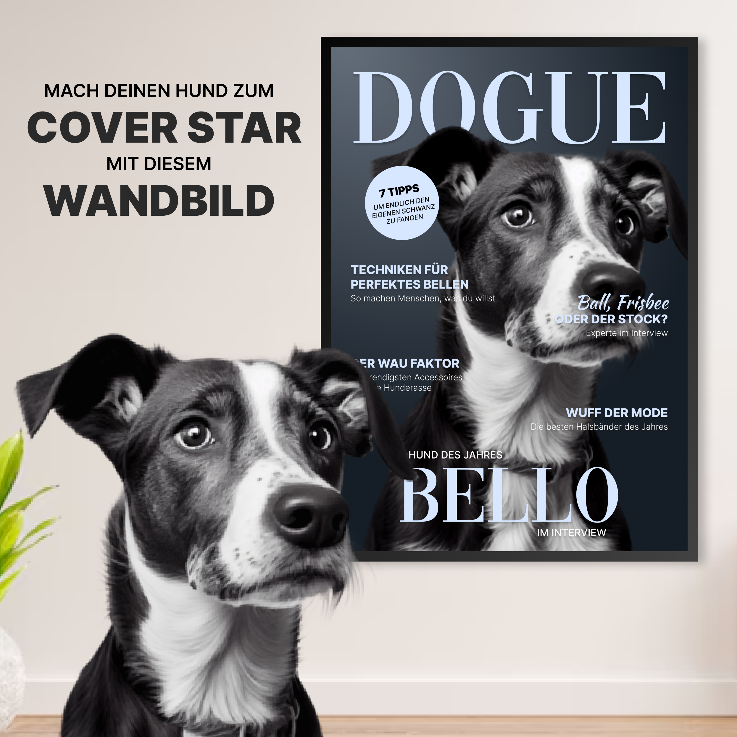 WAUZY - DOGUE Poster Magazin Cover Hunde